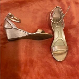 Rose Gold Wedge Sandals